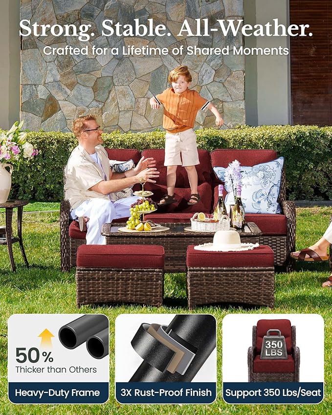 HILLGA 8-Piece Luxury Patio Furniture Set - Image 6