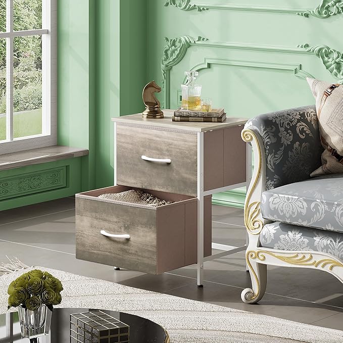 WLIVE Nightstand, 2 Drawer Dresser - Image 7