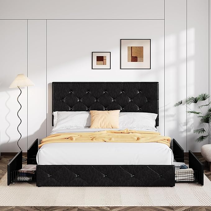 Allewie Upholstered Full Size Platform Bed Frame - Image 3