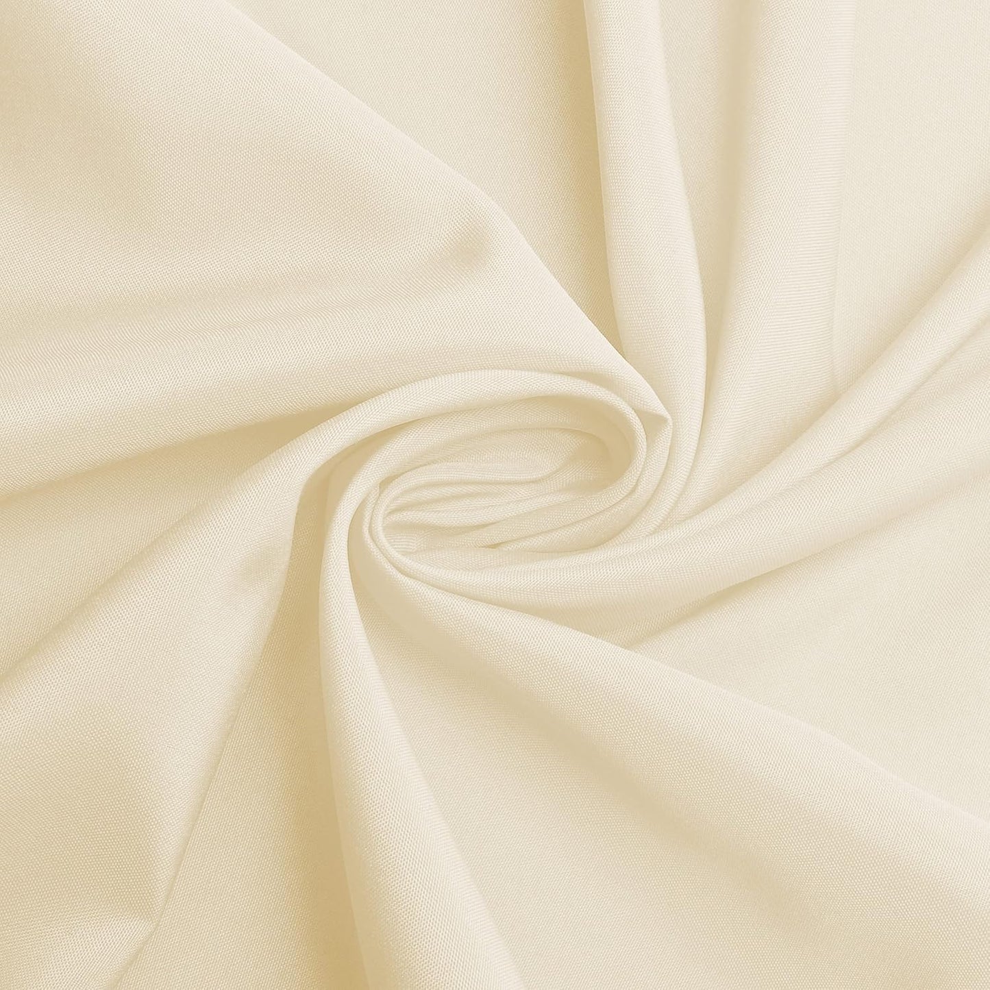 sancua Round Tablecloth - 80 Inch - Water Resistant Spill Proof Washable Polyester Table Cloth Decorative Fabric Table Cover for Dining Tables, Buffet Parties and Camping, Beige