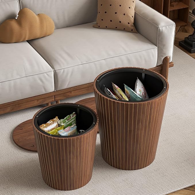 Nesting Coffee Table Set of 2, Round End Table - Image 5