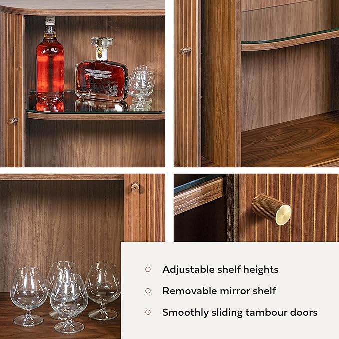 WERMO 28'' Fluted Bar Cabinet - Image 3