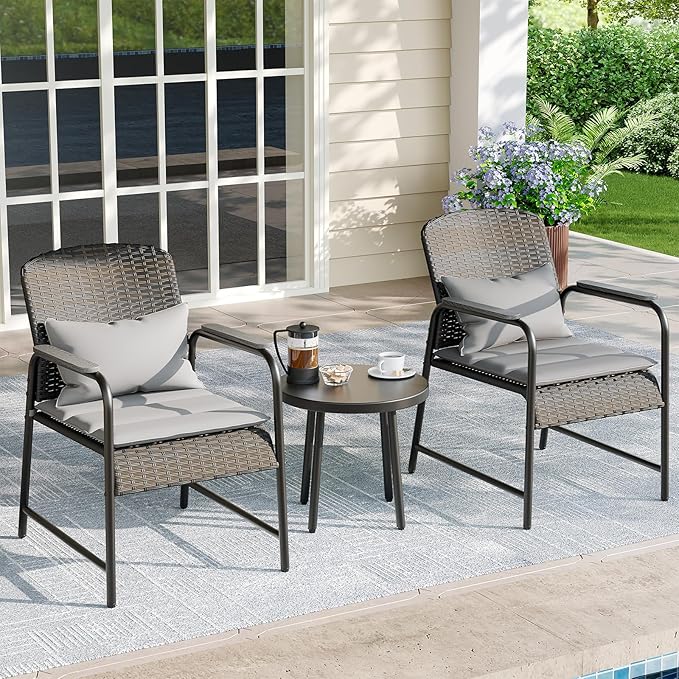 Jing's Villa 3-Piece Outdoor Bistro Set - Image 2