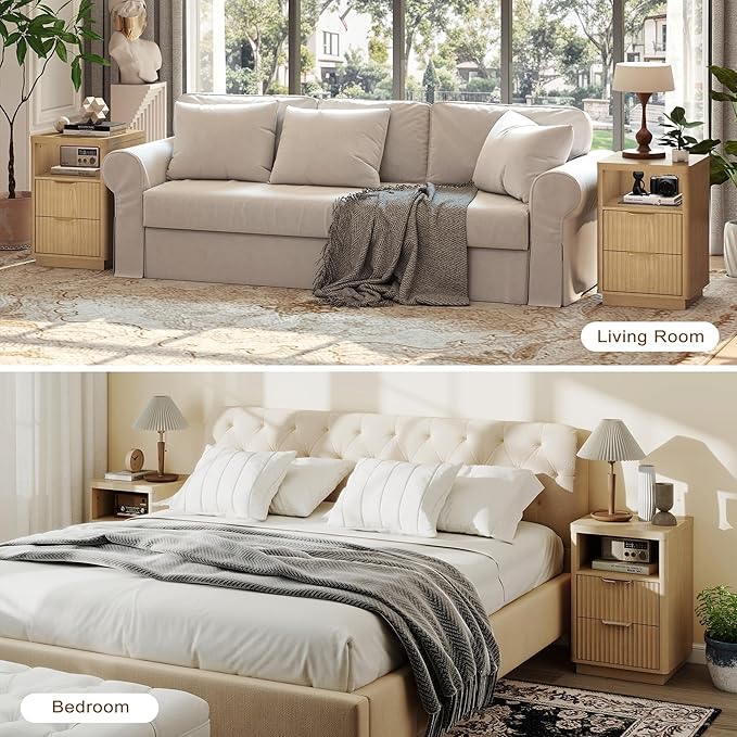 4-Piece Fluted Living Room Set Includes 31.5" Fluted Lift Top Coffee Table - Image 9