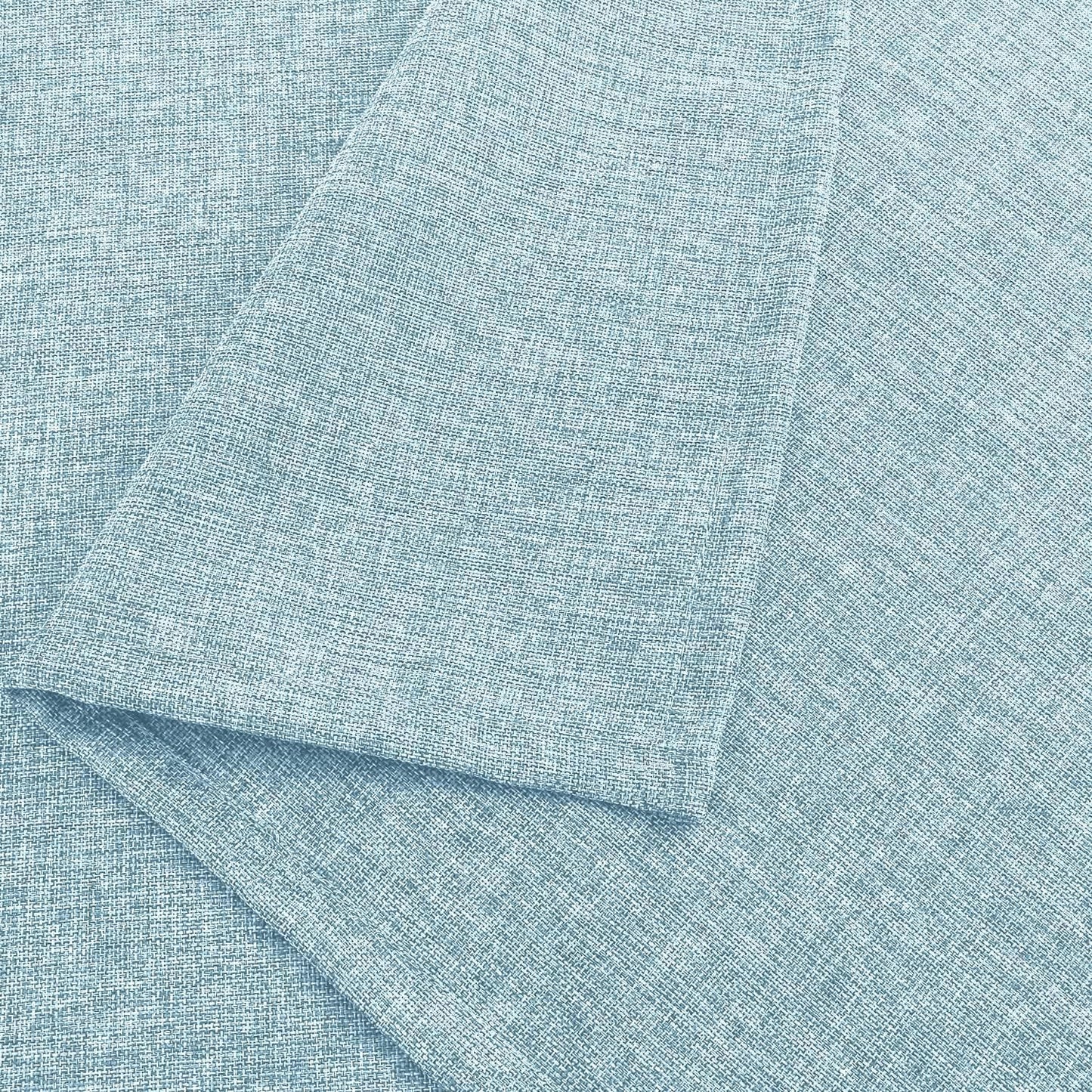 Hiasan 2 Pack Faux Linen Square Tablecloth - Wrinkle and Stain Resistant Washable Table Cloth for Kitchen Dining Room Holiday Table Cover for Party Dinner, Lux Slate Blue, 70 x 70 Inch