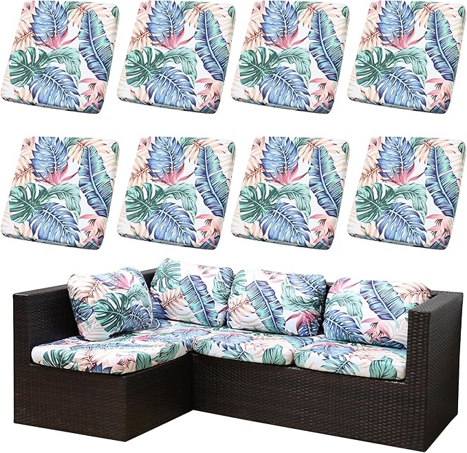Outdoor Cushion Covers Set, Replacement by SUKAIKEQA