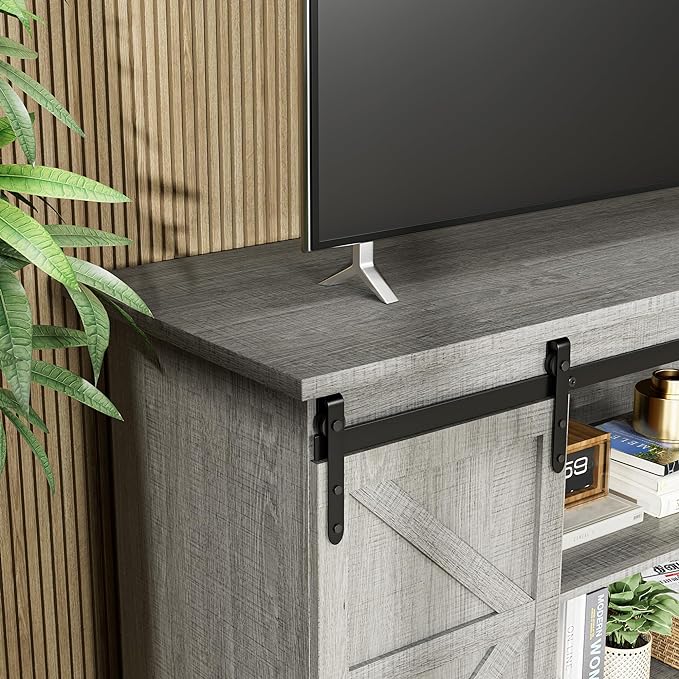 JUMMICO TV Stand for 65 Inch TV, Entertainment Center - Image 2