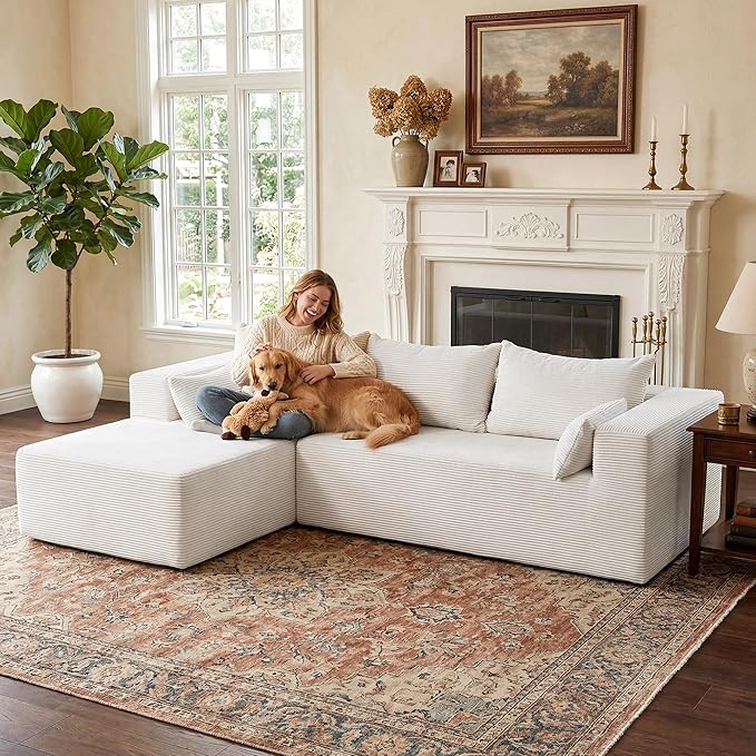 106" Cloud Sectional Boneless Couches - Image 7