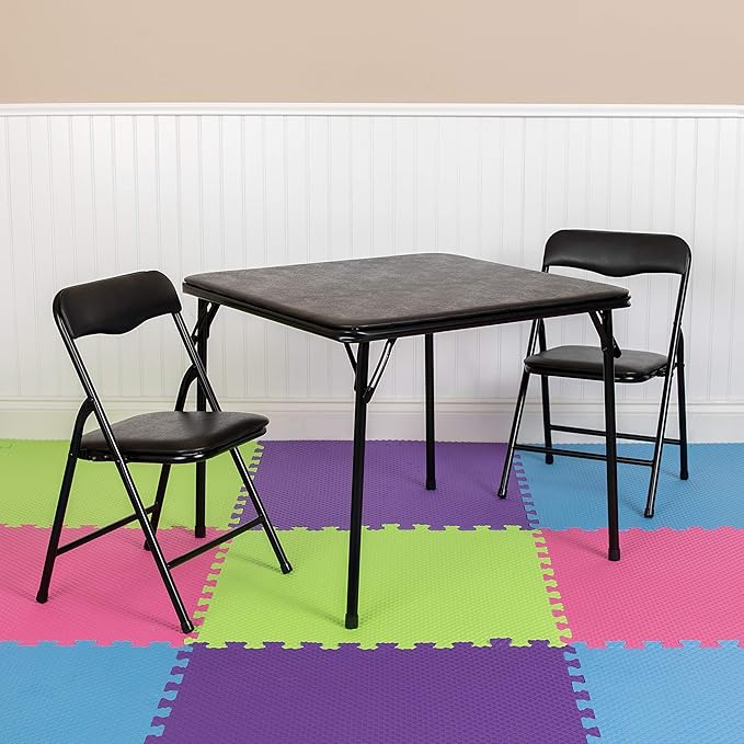 Flash Furniture Mindy Kids 3-Piece Folding Table and Chairs Set - Image 2
