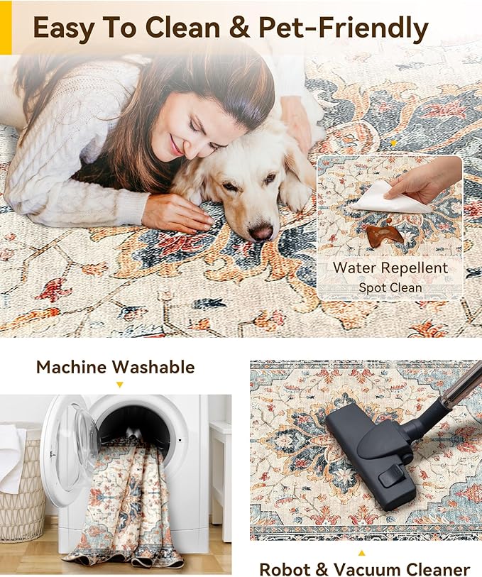 RELEANY Area Rugs 2'6"x4' Kitchen Rugs Entry Rug Small Rugs - Image 4