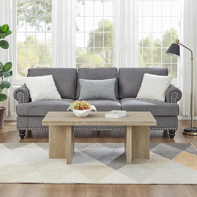 Roundhill Furniture Mchome 3-Piece Coffee Table Set, Coffee Table and Two End - Image 4