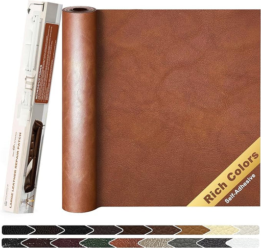 KING MOUNTAIN Leather Repair Patch, 12 x 60 Inches self Adhesive Leather Repair by ForABetterHomeLife