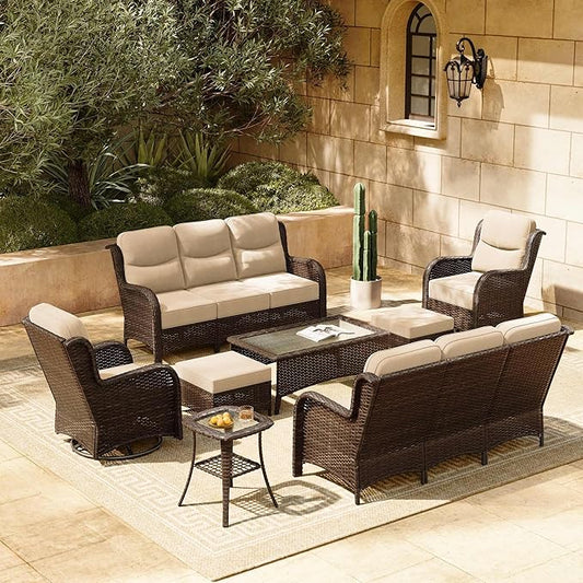 HILLGA 8-Piece Luxury Patio Furniture Set by HILLGA