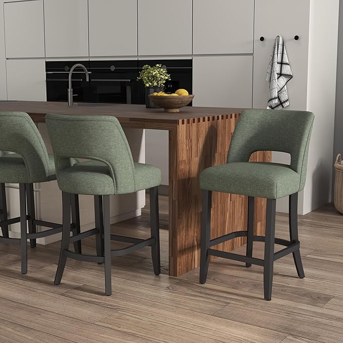 VKNOW Bar Stools Set of 6, Modern Counter Stools - Image 4