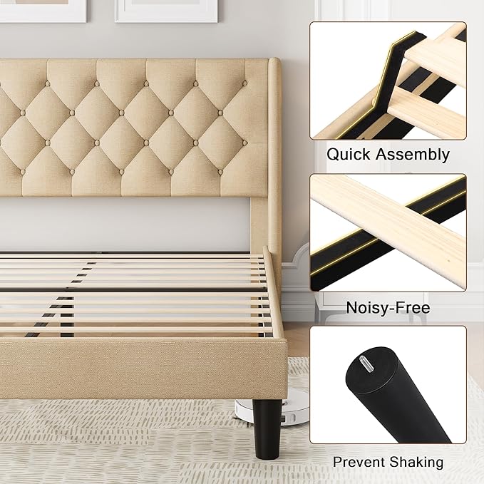 Einhomn Queen Size Platform Bed Frame - Image 6