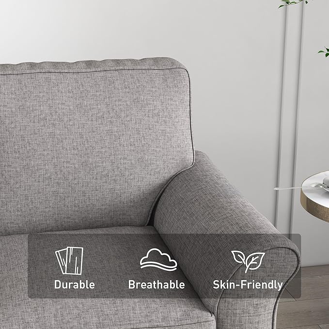 Bonzy Home 57" Loveseat Sofa, 2 Seater Sofa - Image 3