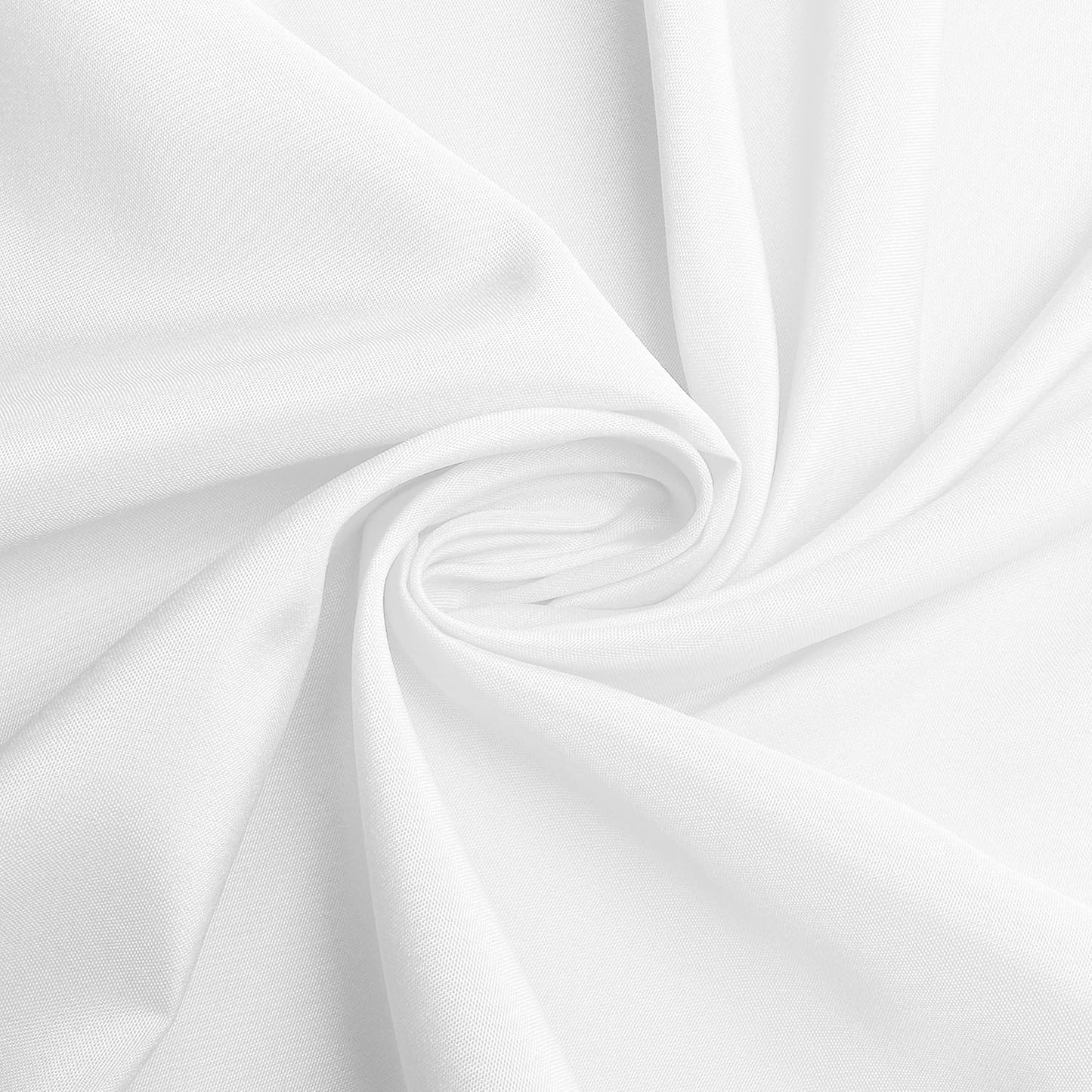 sancua Round Tablecloth - 108 Inch - Water Resistant Spill Proof Washable Polyester Table Cloth Decorative Fabric Table Cover for Dining Tables, Buffet Parties and Camping, White