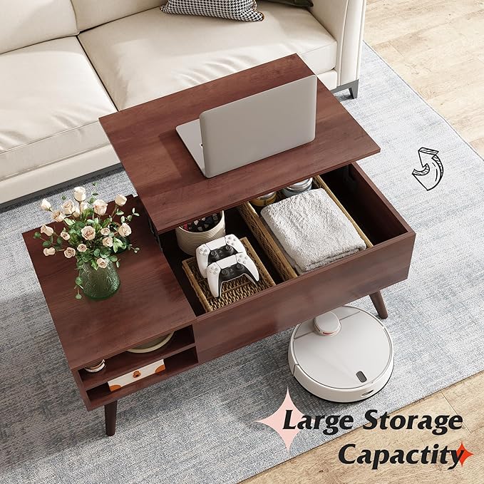 WLIVE Lift Top Coffee Table for Living Room, Small Coffee Table - Image 4