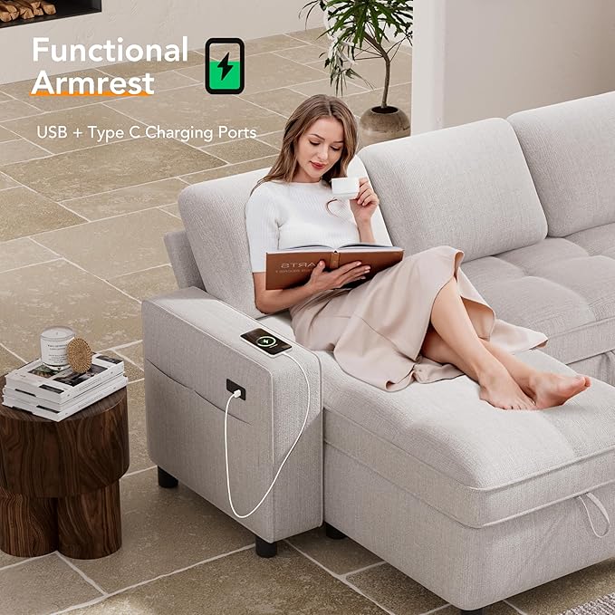 Vipbear 81" Sectional Sleeper Sofa - Image 6