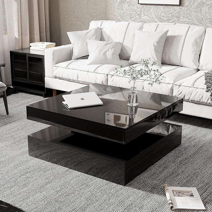HedoAjim Black LED Coffee Table - Image 6