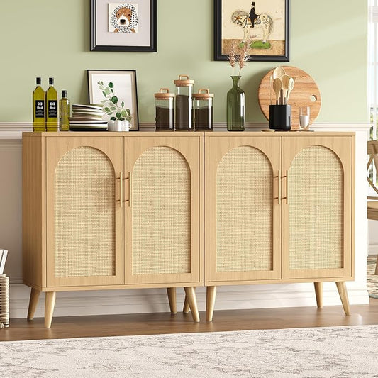 Set of 2 Rattan Buffet Cabinet by Keehusux