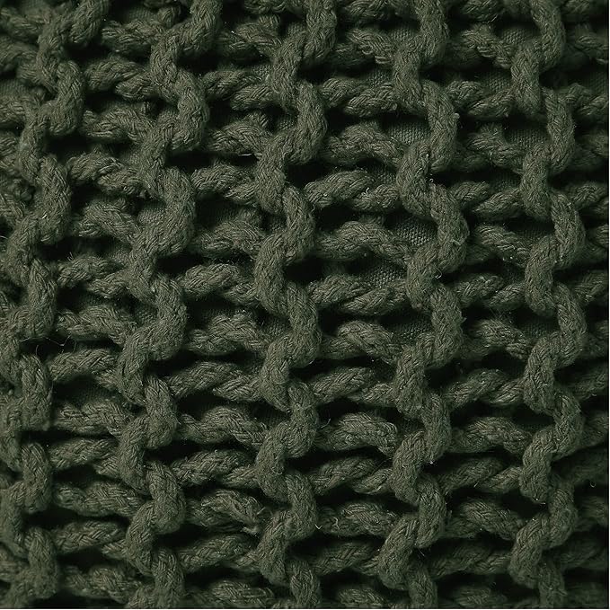REDEARTH Round Hand Knitted Pouf - Image 7