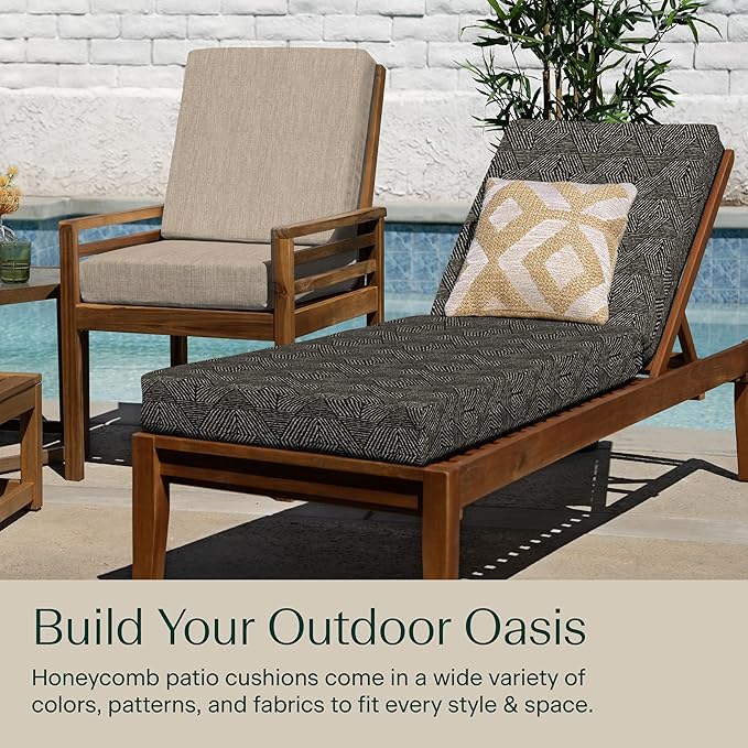 Honeycomb Outdoor Chaise Lounge Cushion - Image 4
