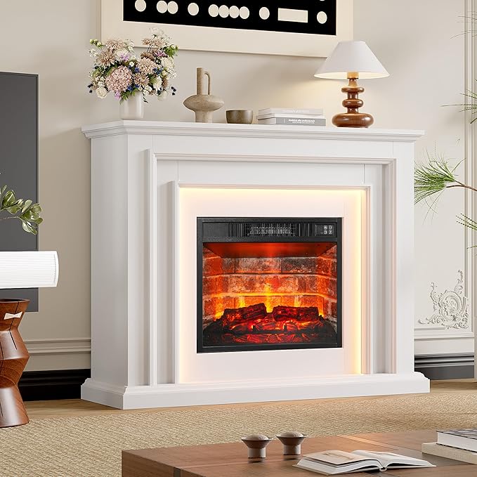 44" LED Lights Electric Fireplace - Image 3