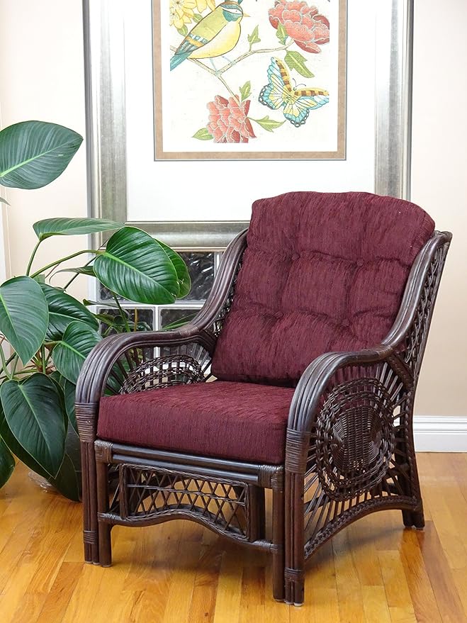Malibu Lounge Set of 4: 2 Natural Rattan Wicker Chairs, Three-Seater Sofa - Image 7