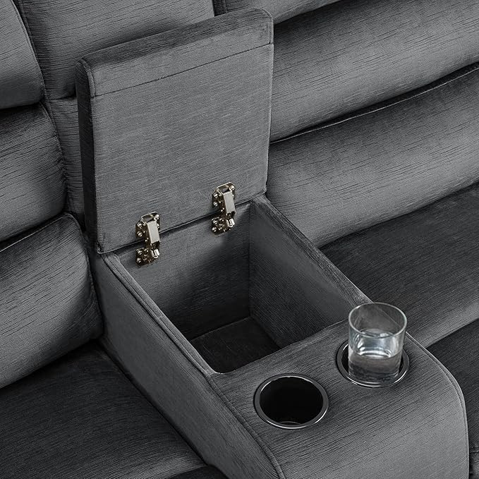 MCombo 73.8'' Wall Hugger Power Loveseat Recliner, Reclining Loveseat - Image 7