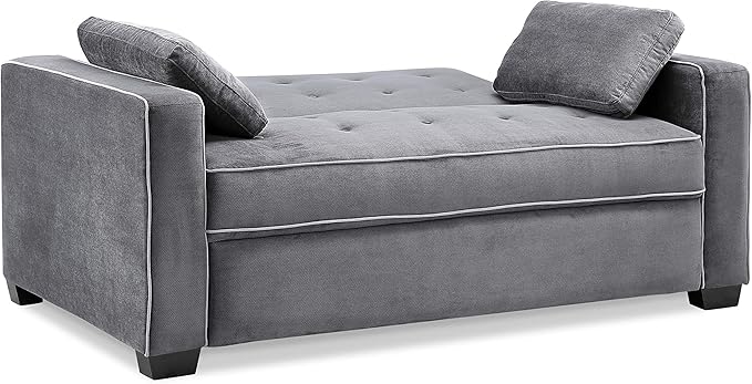 Serta Ainsley 66.5" Convertible Sleeper Loveseat, Full Size, Dreamcoil Comfort - Image 4