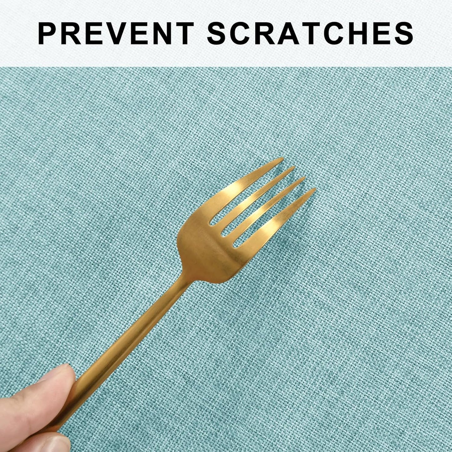 Hiasan Linen Tablecloth 70 Inch Round - Wrinkle and Stain Resistant Washable Polyester Fabric Table Cloth for Dining Room Kitchen Party, Aqua