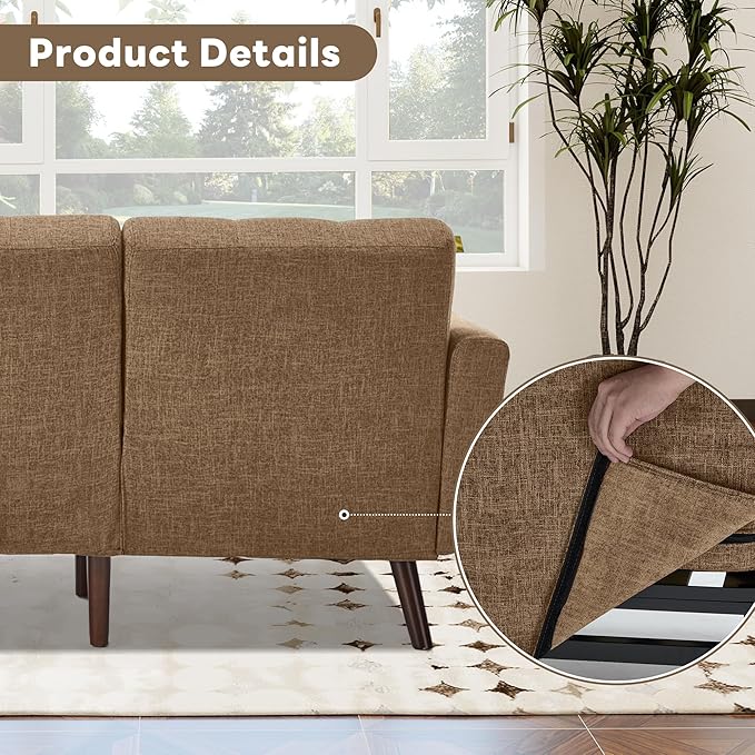 Tbfit L Shaped Couch Sofa, 3 Seater Sofas - Image 6