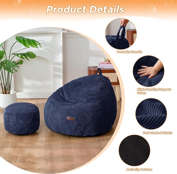MAXYOYO Kids Bean Bag Chair - Image 5