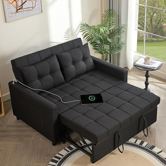 GOSUHI 52" Sleeper Sofa with Pull-Out Bed, 3-in-1 Convertible Sofa Bed by GOSUHI