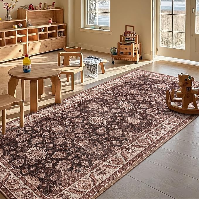 Washable Runner Rug, 2x6Ft Floral Runners - Image 7
