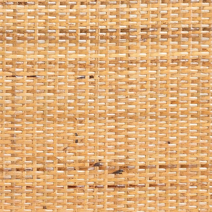 Bali & pari Curacao Modern Bohemian Light Honey Rattan 2-Drawer Bookcase - Image 9
