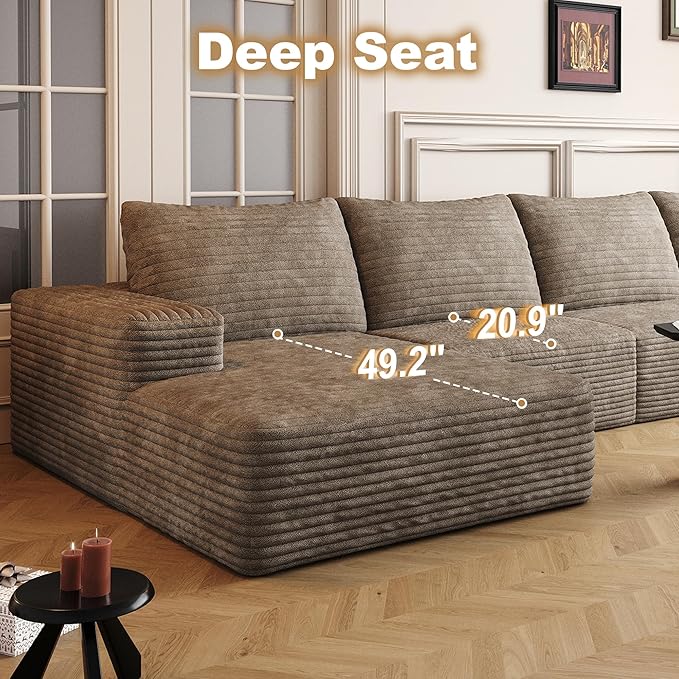 AUGOP 136" Sectional Couches for Living Room Modern Modular Sofa - Image 6