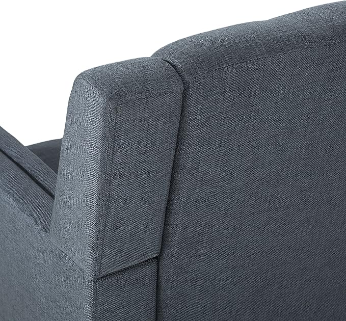 Christopher Knight Home Evelyn Mid Century Modern Fabric Arm Chair, Dark Gray - Image 10