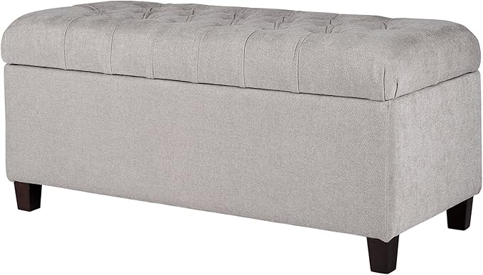 Homepop Home Decor | Tufted Ainsley Button Storage Ottoman Bench - Image 10