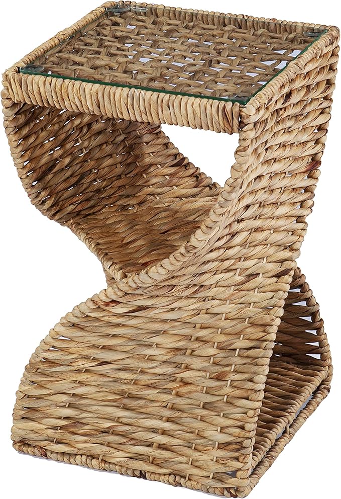 SEI Furniture - Nivala Water Hyacinth Accent Table - Bohemian Design, Natural by SEIFurniture