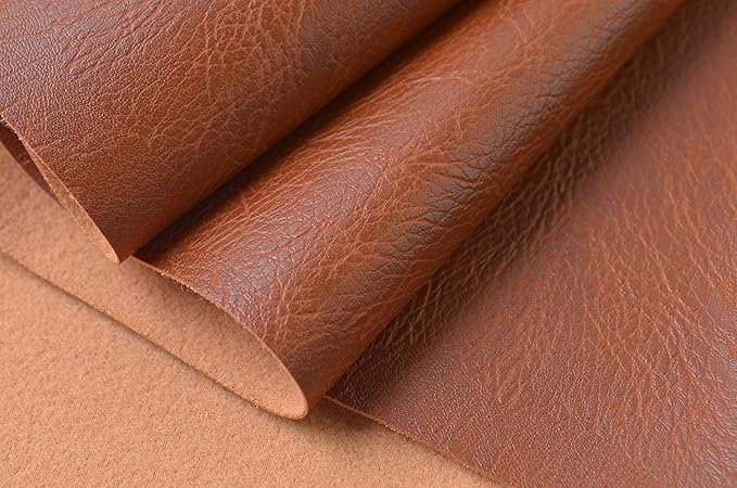 Wento Thick 3 Yard Faux Leather Fabric Soft Skin Grain PU Leather - Image 2