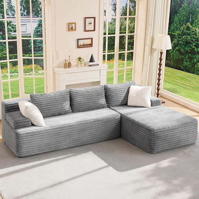 Hobestluk Modular Sectional Sofa Couches L-Shape Couch 3 Seat Modular Sofa by YourHomeDeservesMore