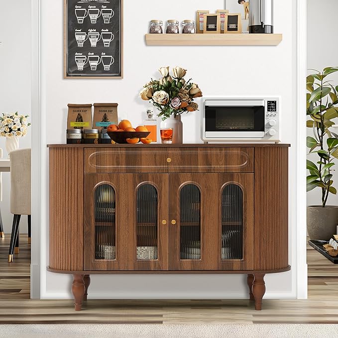 XUZENEST 47'' Fluted Sideboard Buffer Cabinet - Image 3