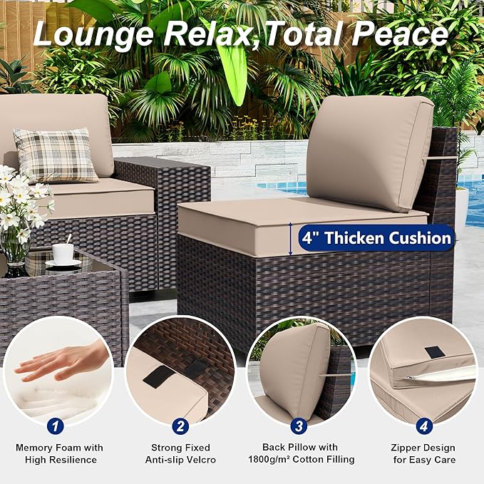 9 Pieces Patio Furniture Set - Image 5