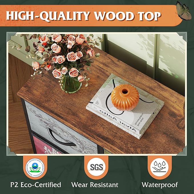 WLIVE Dresser for Bedroom with 5 Drawers, Wide Chest of Drawers, Fabric Dresser - Image 6