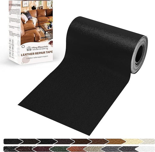 KING MOUNTAIN Leather Repair Patch, 4 x 63 Inches self Adhesive Leather Repair by ForABetterHomeLife