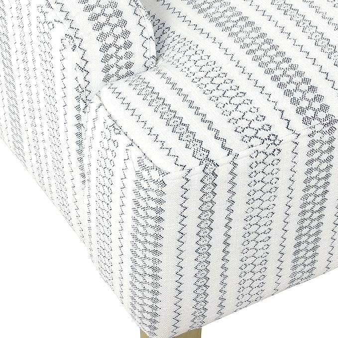 HomePop Swoop Arm Accent Chair, Ivory Stripe - Image 9