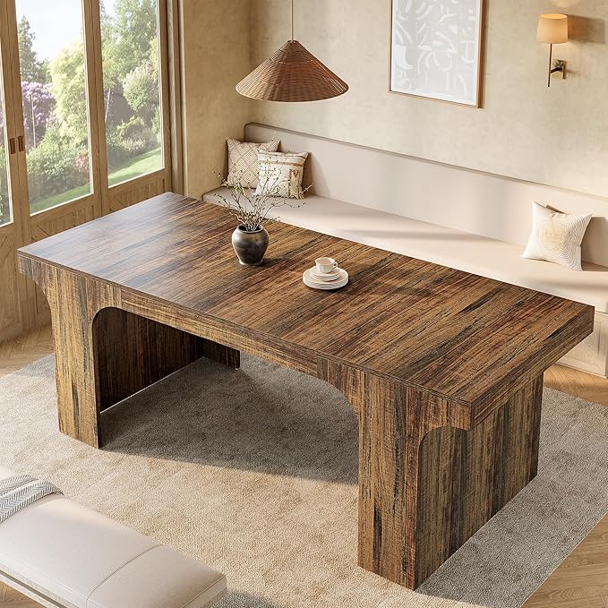 Tribesigns 71-Inch Farmhouse Dining Table - Image 5