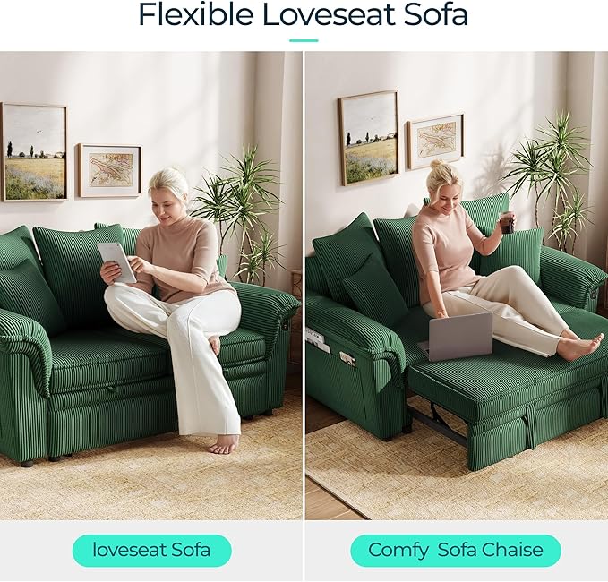 LINSY HOME Sectional Loveseat Sofa - Image 3